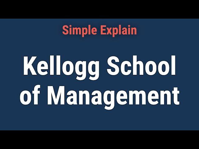 Overview of the Kellogg School of Management