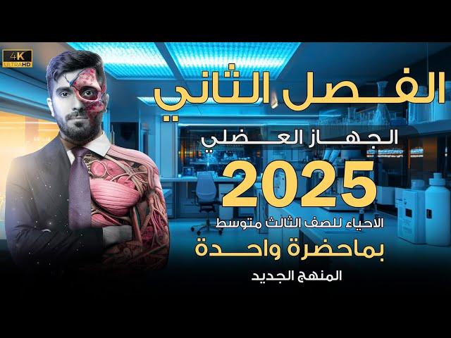 احياء الثالث متوسط 2025 | الفصل الثاني الجهاز العضلي بمحاضرة واحدة