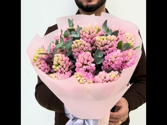 Моно Букет L  «Нежный Гиацинт» #flowerstory #букеты #магазинцветов #цветы #гиацинт #гиацинты
