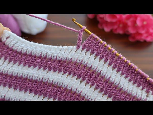 Wow!...  Super Easy Tunisian Knitting - Tunus İşi Örgü Modeline Bayılacaksınız...