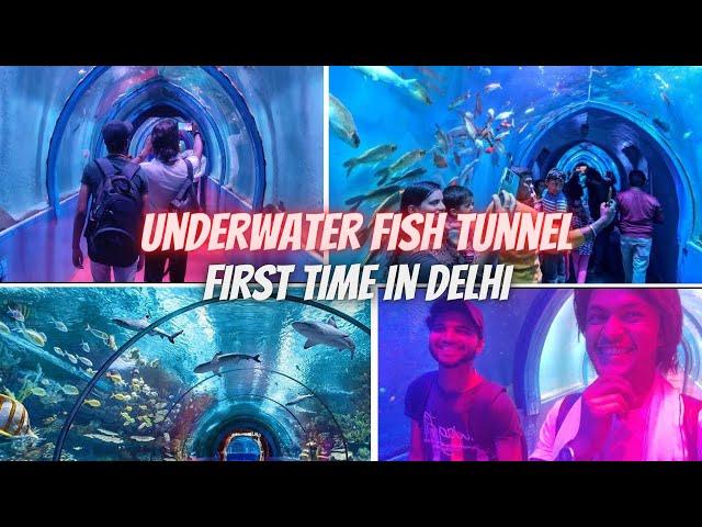 Underwater Fish Tunnel First Time In Delhi | Fish Aquarium | TourPur Vlogs | Delhi