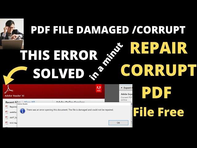 How to Repair corrupted pdf file | How to Repair damage pdf file free online | PDF file corrupt