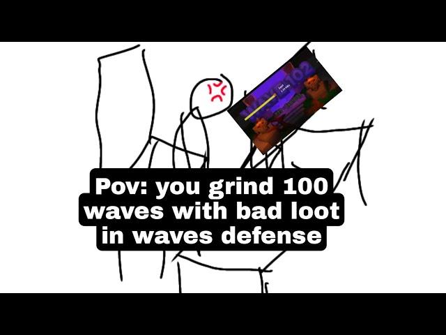 Pov: You grind 100 waves with getting bad loot in waves defense || Treasure Quest Roblox