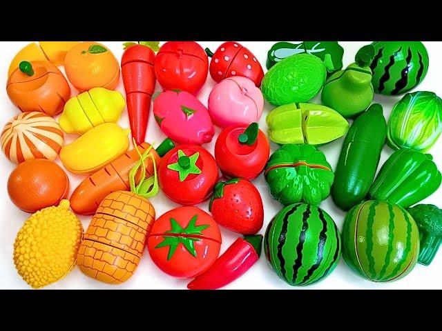 Relaxing Cutting Fruits and Vegetables ASMR, Durian Peach | Satisfying Video Wooden & Plastic