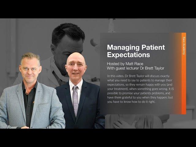 Race Academy Webinar: Managing Patient Expectations