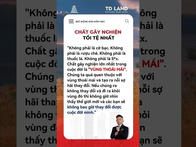 Chất gây nghiện tồi tệ nhất.  #tuandat #batdongsandongtien #dongluc #kyluat #truyencamhung  #dautu