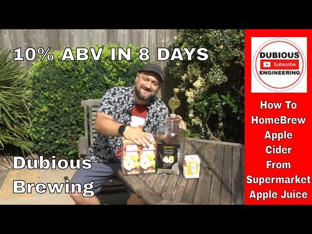 DuB-EnG: EASILY Make STRONG Apple CIDER in UK - Home Brew 10% ABV in 8 Days with store bought juice!