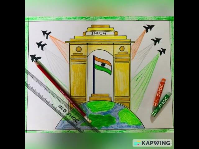 Republic Day | Chart Making Idea | India Gate | Made By = Era Saini | #india