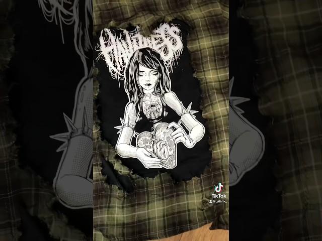 Revamp my Flannel ️ #customclothing #diy #sewing