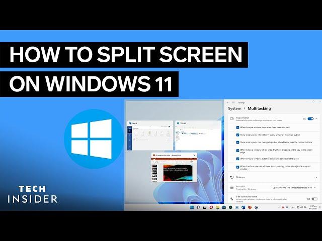 How To Split Screen In Windows 11