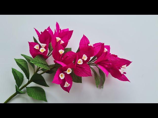 How To Make Bougainvillea From Crepe Paper / Paper Flower / Góc nhỏ Handmade