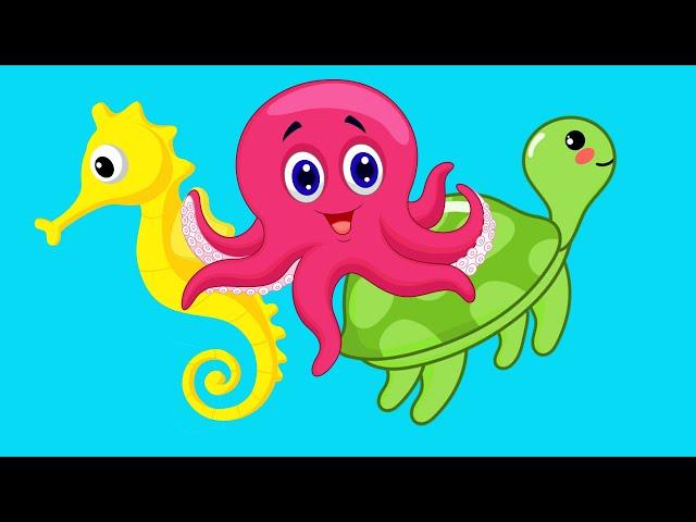 Угадай морское животное! Учим животных океана - Развивающие мультики - Животные для детей