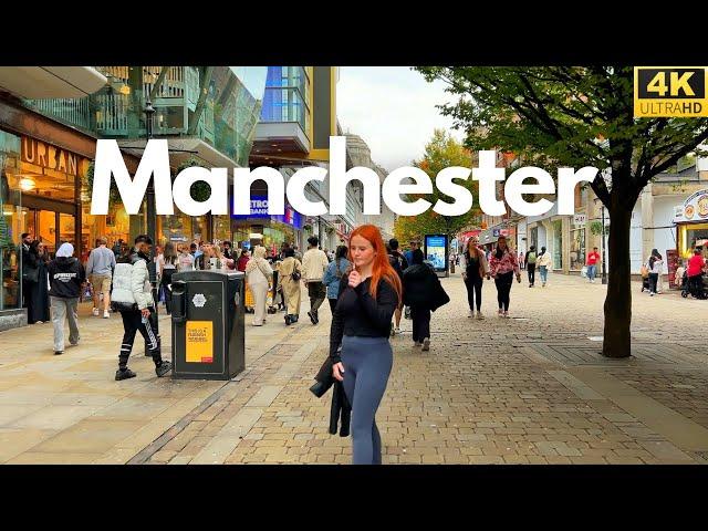 Amazing walk Manchester city | city center. 4K