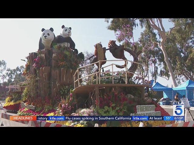 Visitors enjoy up-close look at Rose Parade floats in Pasadena