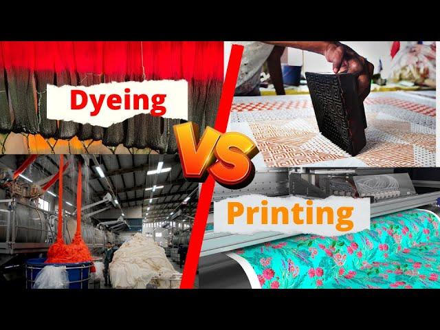 Textile Dyeing and Printing ।। Difference Between Dyeing and Printing