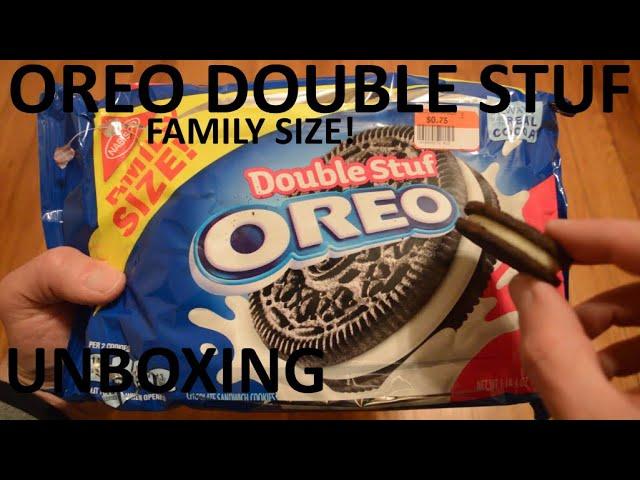 Unboxing Oreo Double Stuf Creme Filled Chocolate Sandwich Cookies Family Size!