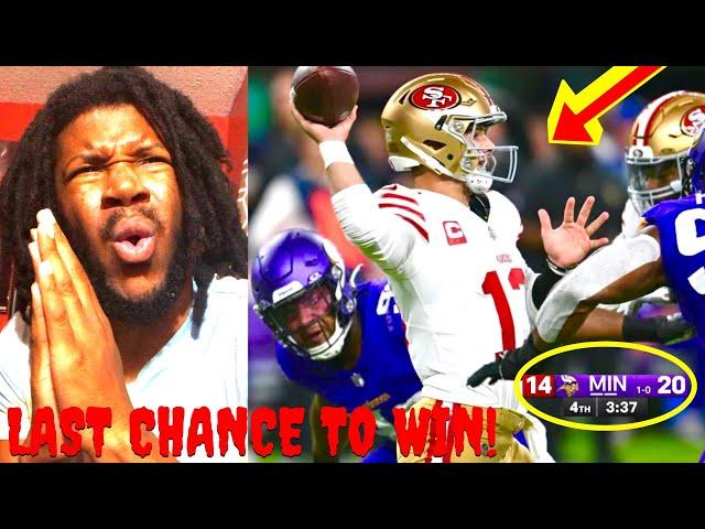 BACK AGAINST THE WALL WITH 3 MINUTES LEFT! 49ERS VS VIKINGS HIGHLIGHTS REACTION 2024 WEEK 2