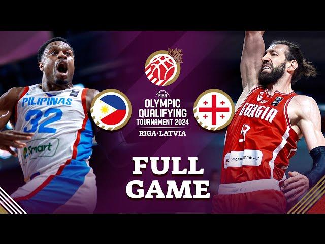 Philippines v Georgia | Full Basketball Game | FIBA Olympic Qualifying Tournament 2024 - Latvia