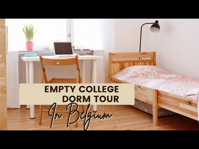 Inside My Empty Minimalist College Dorm/Studio|  VUB Brussels Student Life