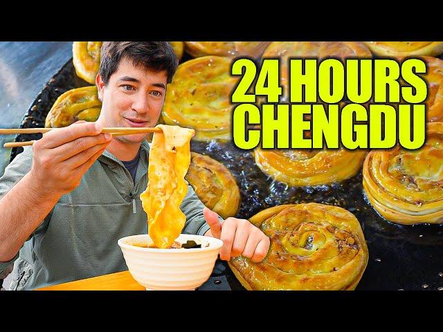 24 Hours of STREET FOOD in China  Chengdu's BEST Sichuan Food Morning Till Night!