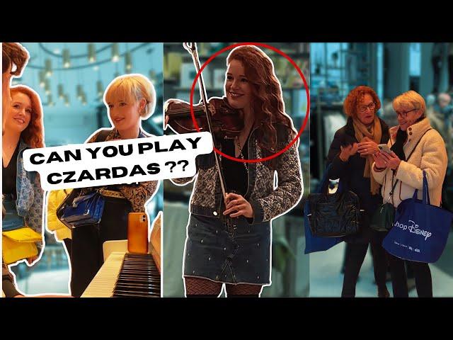 2 SISTERS shock the whole supermarket playing Czardas ?!