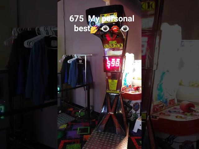 675 my new personal best on the punching machine #knockout #shadowboxing #punchingbag