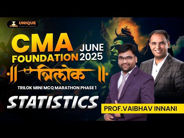 FREE CMA FOUNDATION REVISION || STATISTICS || PROF. VAIBHAV INNANI