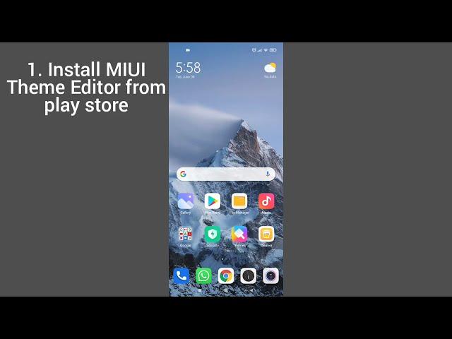 Theme Editor For MIUI - Install Third Party MIUI Themes on Xiaomi,Redmi,POCO Smartphones