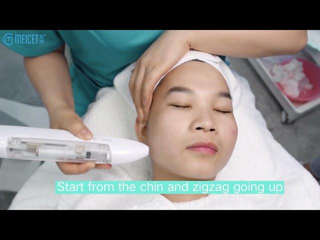 Nonneedle, Needle-Free, Collagen Pin Mesotherapy Beauty Machine Operation Introduction Meicet