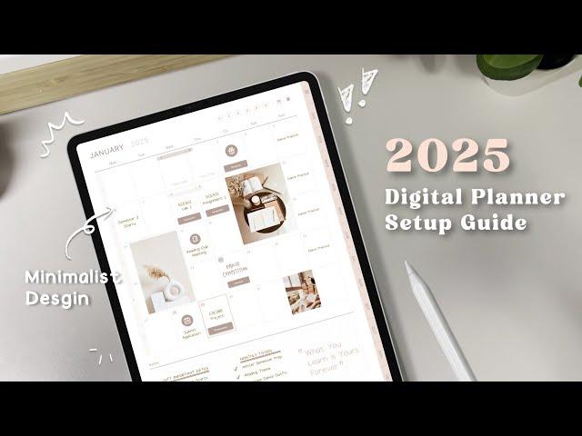 2025 Digital Planner Setup Guide | iPad, Digital Stickers, Handwritten Font, GoodNotes Noteshelf