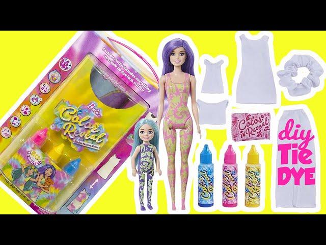 Barbie Color Reveal DIY Tie Dye Fashion Maker with Dolls