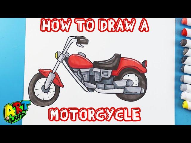 How to Draw a MOTORCYCLE