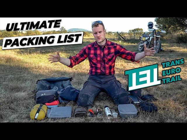 The Ultimate Motorcycle Packing List ️| TransEuroTrail Edition ️ (Motorcycle Tours / Ultralight)