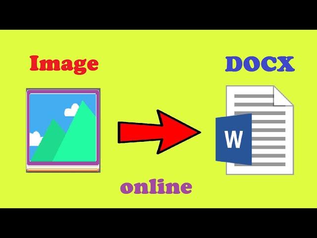 Comment convertir une image en document Word (docx)