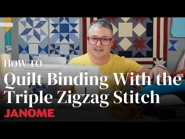 How to Sew Quilt Binding With the Triple Zigzag Stitch With Adam Sew Fun