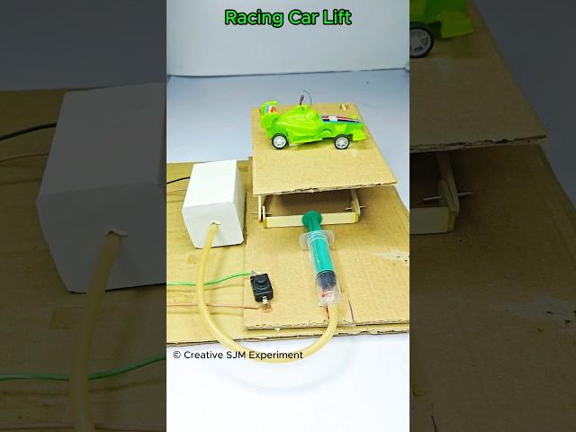 Racing Car Lift • Dc Motor | #dcmotor #tech #youtubeshorts #dcmotorproject