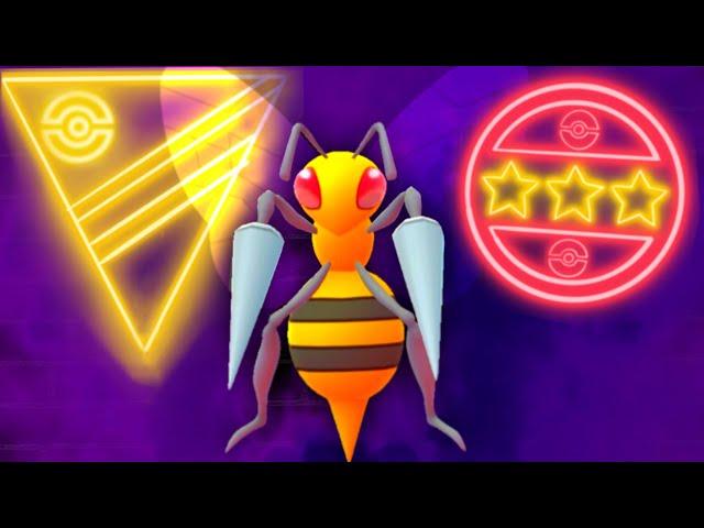 *PERFECT IV* Shadow Beedrill hunts down Virizion in the Ultra League! | Pokémon GO Battle League