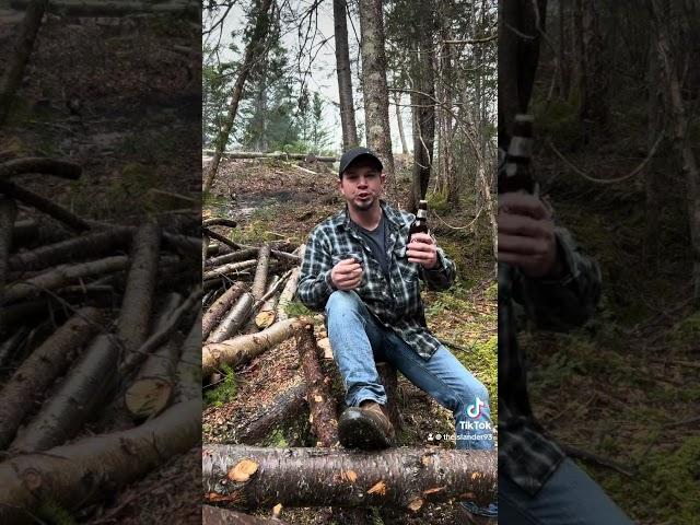 Beer in the woods! #woodmill #firewood #wood #funny #logstolumber