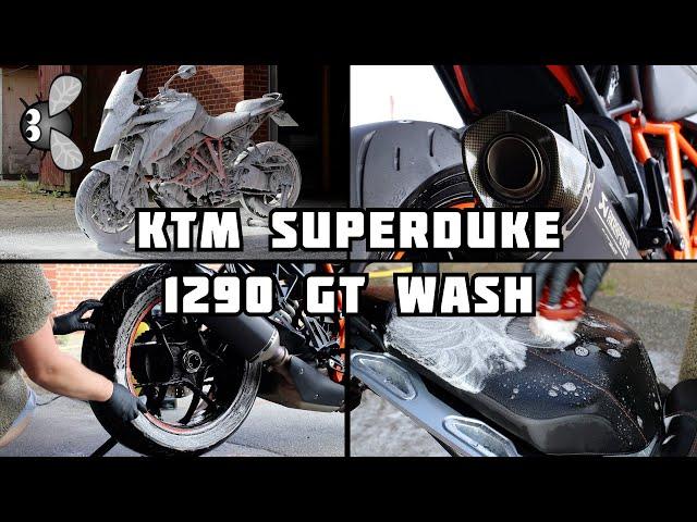 How To Wash Your KTM SuperDuke 1290 Motorcycle | DIRTY Bike Detailing