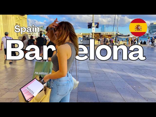 Fall in BARCELONA  walking city tour | SPAIN | 4K HDR 60fps