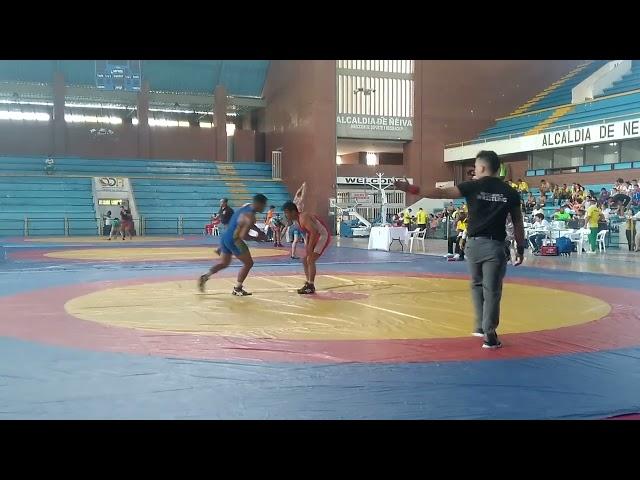 Nariño vs Bolívar  Lucha olímpica Diego Fernando Dueñas cat 72 kg greco