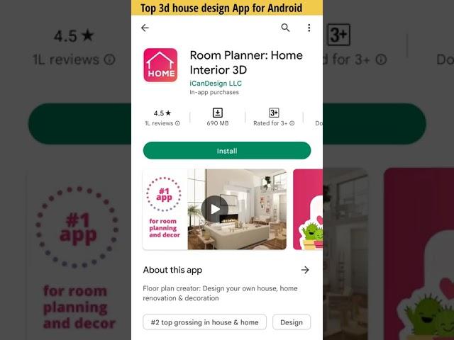Top 3d house design Android app । 3d house design software #shorts #shortvideo #short #trending