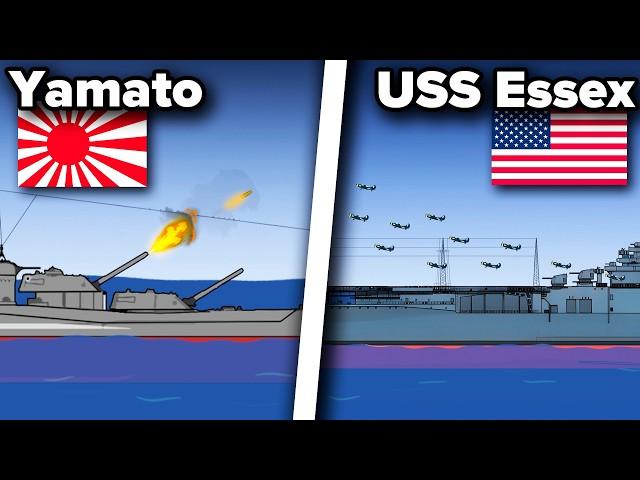 Yamato VS USS Essex | Battleship Animation