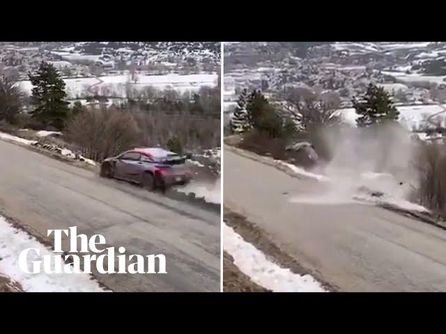 Ott Tanak walks away after dramatic crash in Monte Carlo Rally