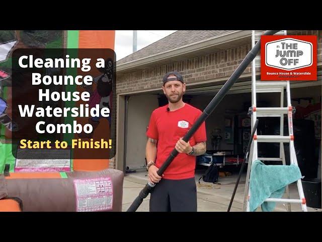 Cleaning a Bounce House Waterslide Combo