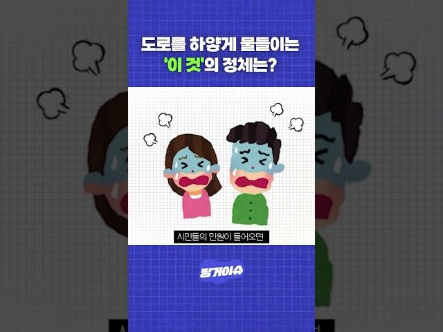 도로를 하얗게 물들이는 이것의 정체는?  #shorts