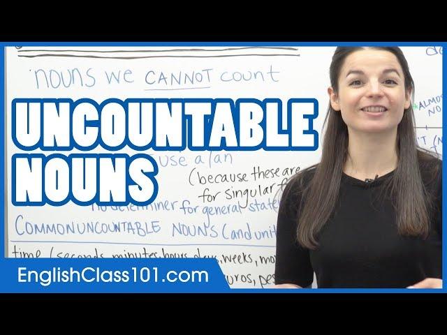 Uncountable Nouns - Learn English Grammar