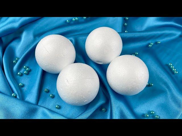 4 ideas What can be made from a foam ball for the New Year 2022. Gifts and Crafts