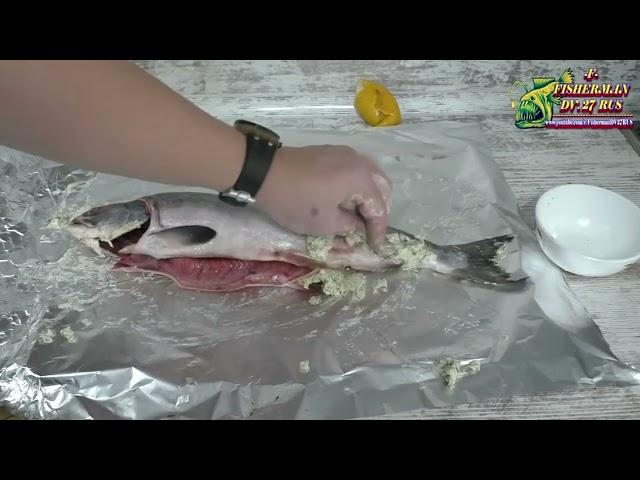 Juicy and Tender Pink salmon in the Oven will turn out if you add to it.. Recipe from Fisherman