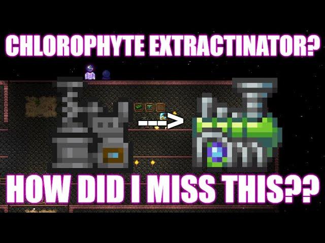 The Chlorophyte Extractinator?? Terraria 1.4.4 Extractinator Upgrade! Hardmode Ore Compatible!